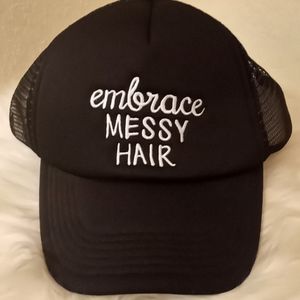 Embrace Messy Hair Embroidered Baseball Cap